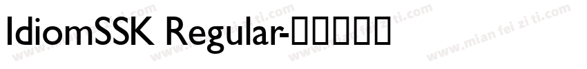 IdiomSSK Regular字体转换